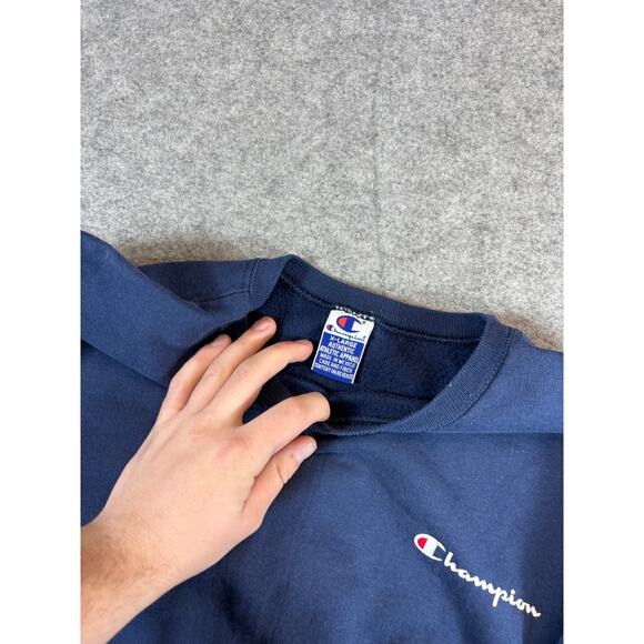 VINTAGE Y2K Champion Sweatshirt Mens XL Blue Crew Neck Streetwear Athleisure - Picture 5 of 5